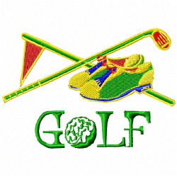 Golf Embroidery Design 4